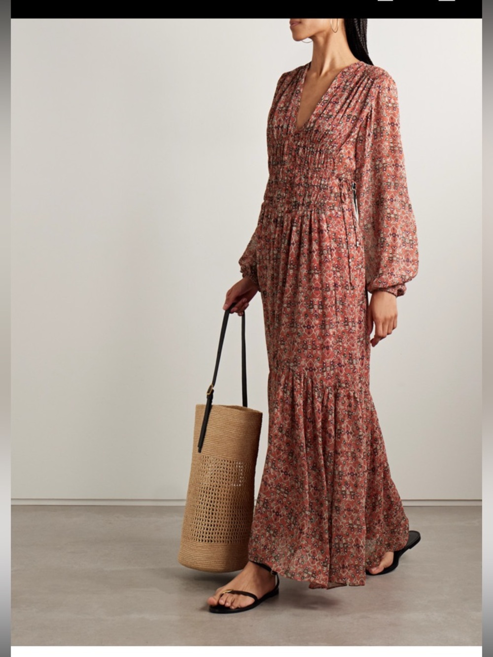 Ulla Johnson Alethea boho maxi romantic floral dress w pockets wedding festival